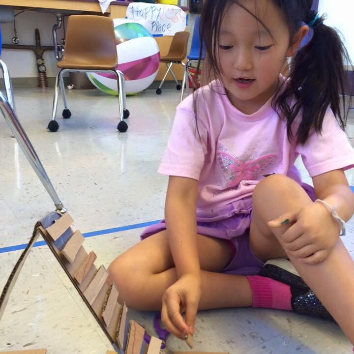 Popsicle Stick Ladder Creation